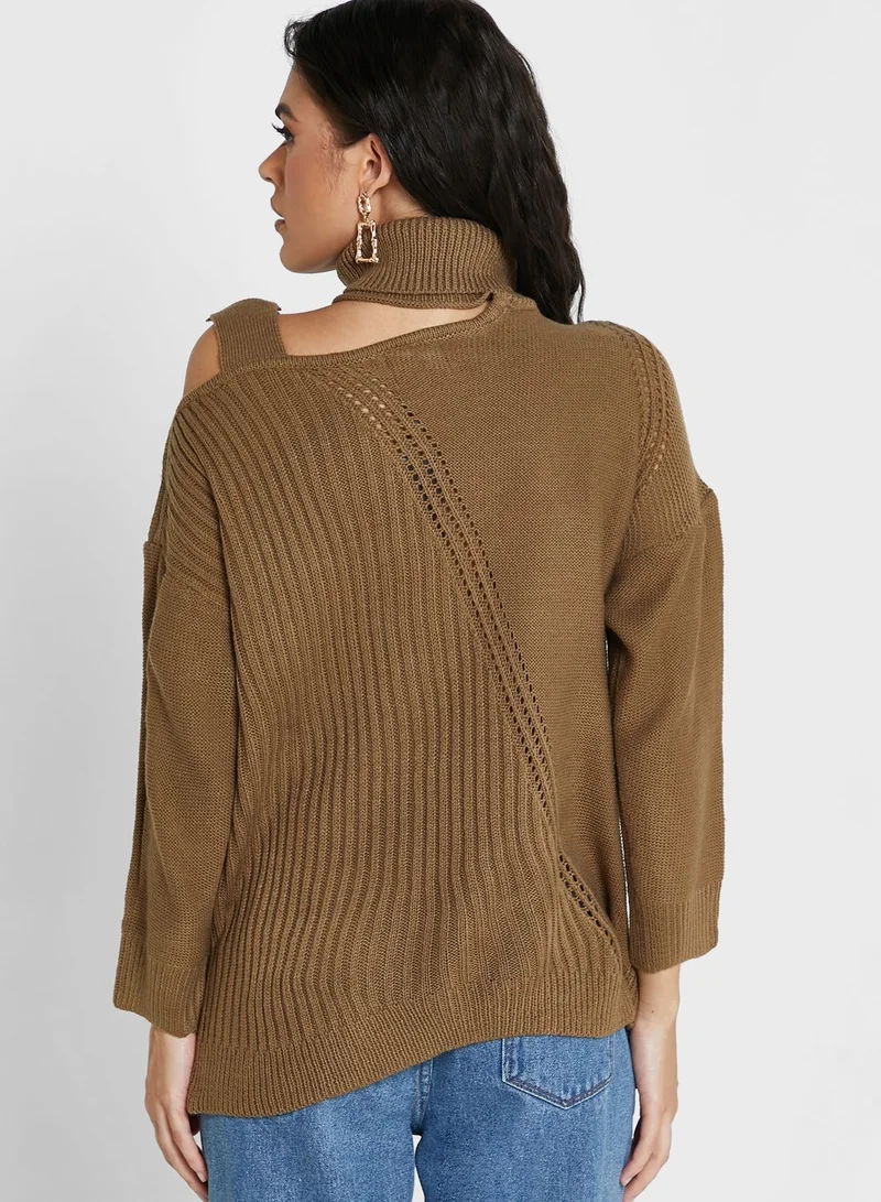 Ginger Braided Coutout Sweater
