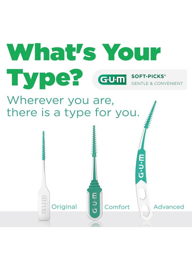 GUM Soft-Picks Original, Easy to Use Dental Picks for Teeth Cleaning and Gum Health, Disposable Interdental Brushes with Convenient Carry Case, Dentist Recommended Dental Picks, 50ct - Image 3