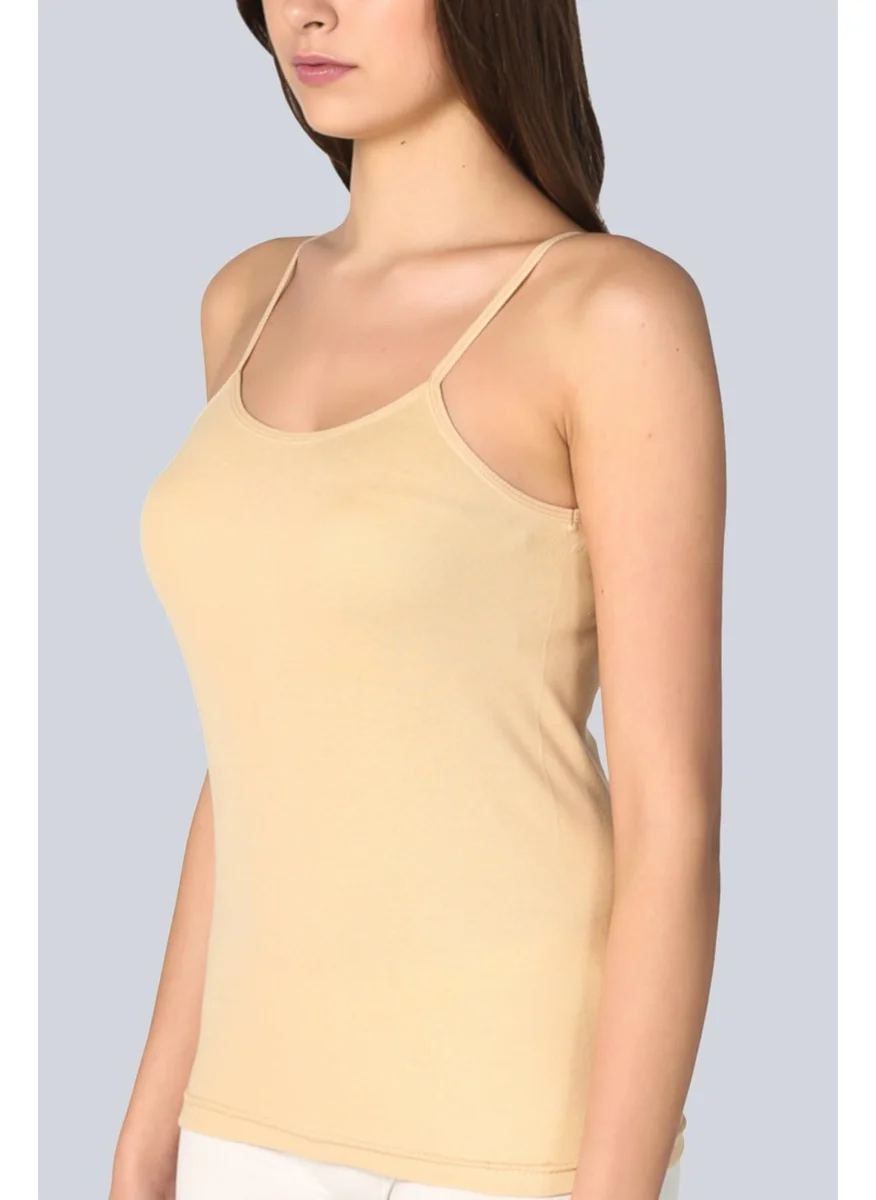 Tutku Passion Women's 12-Pack Cotton Rib Rope Strap Undershirt