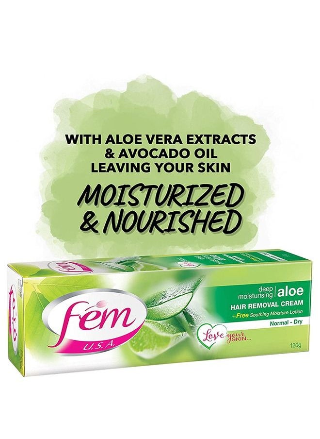 FEM USA Hair Removal Cream with Aloe Vera | For Deep Moisturizing - 120g With pH Balancing Skin Care Lotion - pzsku/ZF5E9B4FB1EC58CA3369CZ/45/_/1679659197/3140744c-7dfb-4250-9b35-1398f7b21310