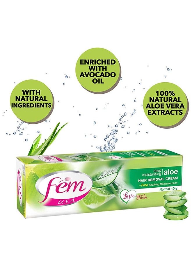 FEM USA Hair Removal Cream with Aloe Vera | For Deep Moisturizing - 120g With pH Balancing Skin Care Lotion - pzsku/ZF5E9B4FB1EC58CA3369CZ/45/_/1679659197/ac9e54bb-7e86-421a-8583-e3a7ecf5155c