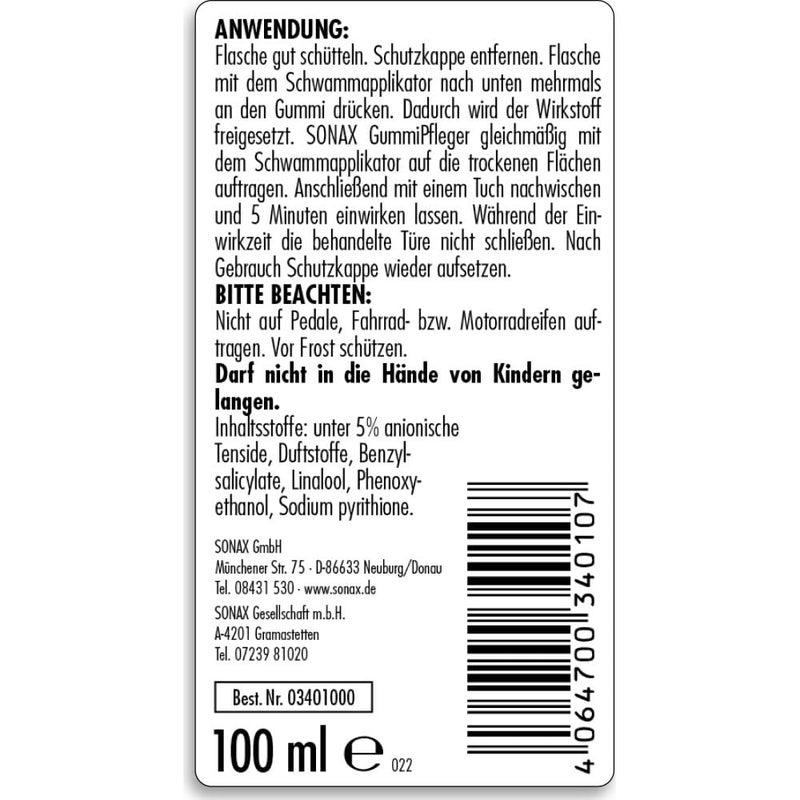 SONAX 03401000 Rubber Treatment - Image 2