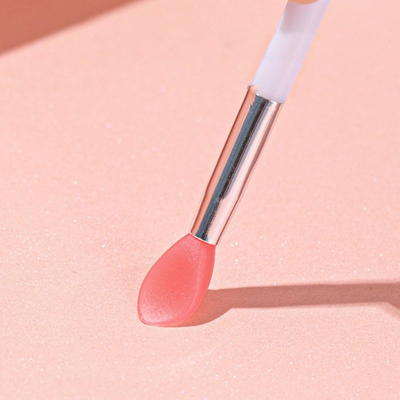 24pcs Portable Silicone Lip Brush Set Small Lip Mask Applicator and Gloss Applicator Tools for Women Makeup Wand for Precise and Balm Application Pink and Translucent Colors - Image 5