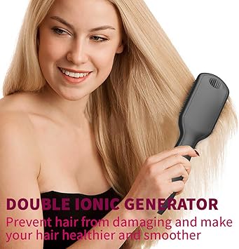 JAMIEWIN Hair Straighteners Brush for Women 30s Quick Heating Hair Straightening Brushes Gifts to Her Heated Hair Straighener Comb for Self Styling 250F450F Anti Scald - Image 2