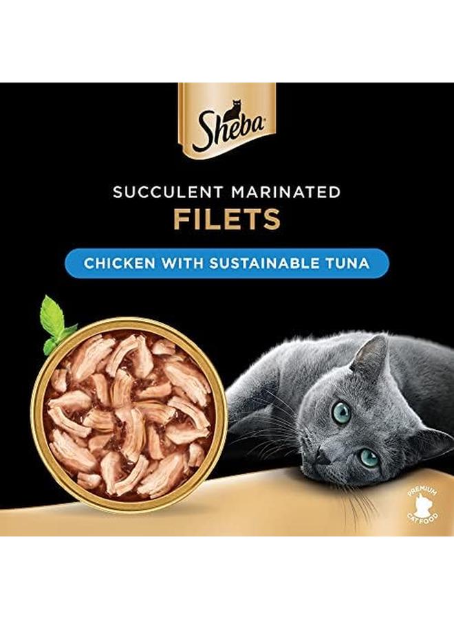 Sheba Fillet Cat Eat Wet Chicken With Sustainable Tuna Natural Chicken Breast. This Wet Food Is Made For Reliable Consumption Rich In Essential Food Requirements For Cats 2 Oz - Image 2