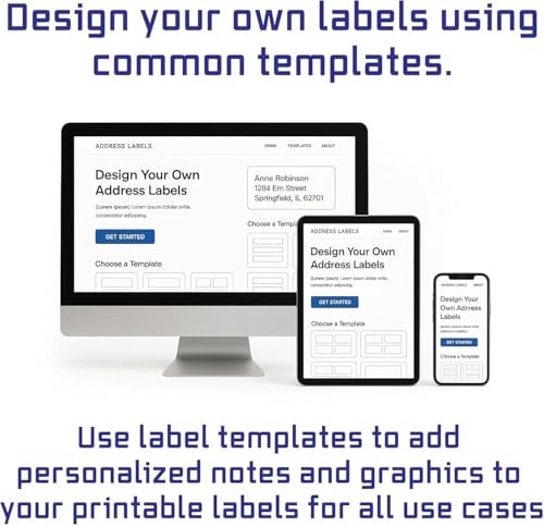 Blank Labels Easy Peeling Printable Address Shipping Labels, 2.625" x 1" | Customizable Sticker | White | 3,000 Blank Mailing and Shipping Labels | Inkjet and Laser Printer Guaranteed | Blank Labels - Image 3