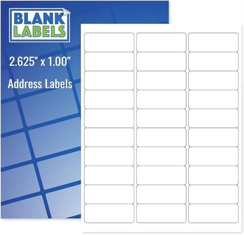 Blank Labels Easy Peeling Printable Address Shipping Labels, 2.625" x 1" | Customizable Sticker | White | 3,000 Blank Mailing and Shipping Labels | Inkjet and Laser Printer Guaranteed | Blank Labels - Image 4