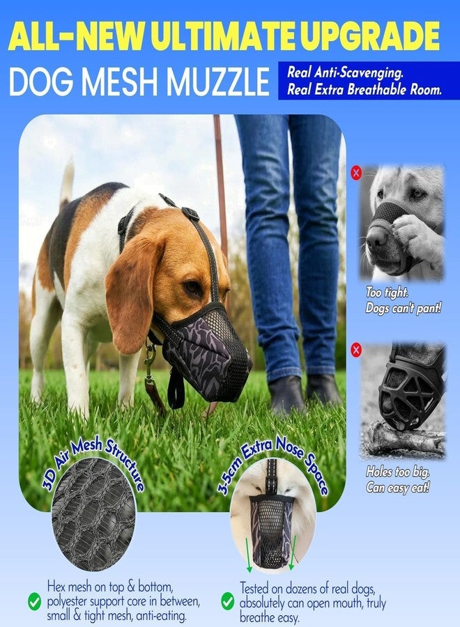 T'CHAQUE Anti Scavenging & Biting Soft Breathable Mesh Muzzle for Dogs, Escape Proof Muzzles for Large Sized Dog, Easy Training Starter Mussels with Head Fit & Durable Design for Doberman Rottweiler, XL - Image 2