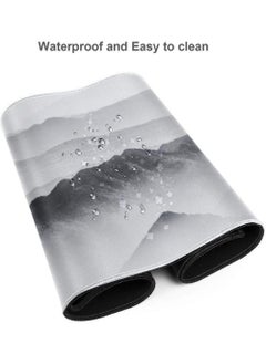 Rock Pow Gaming Mouse Pad Black and White Plum Bossom Cherry Blossom, Extended Large Mouse Mat Desk Pad, Stitched Edges Mousepad, Long Non-Slip Rubber Base Mice Pad 800X300X3MM  - Image 4