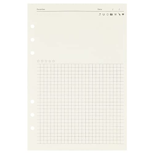 Zelten 1 Pack A5 45 Sheets/90 Pages FavoritesLoose Leaf Punched Paper Refills Paper for 6 Hole Binder Personal Organizer Diary Notebook Refillable Planner - Image 2