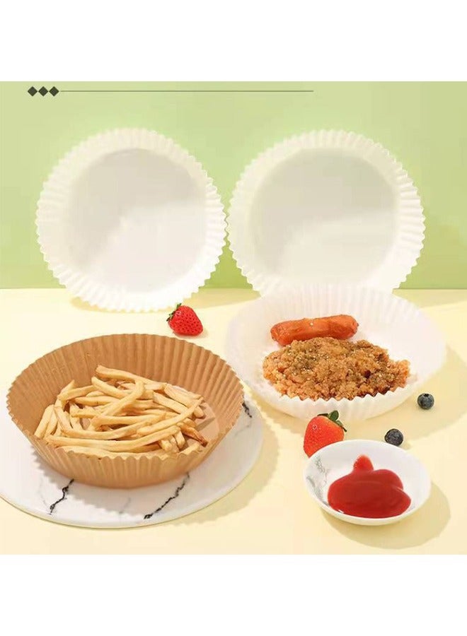 Air Fryer Disposable Paper Liner, 200 PCS Non-stick Disposable Air Fryer Liners, Food Grade Parchment Paper for Air Fryer, Oil-Proof, Water-Proof Baking Liners (6.3 Inches, White) - Image 2