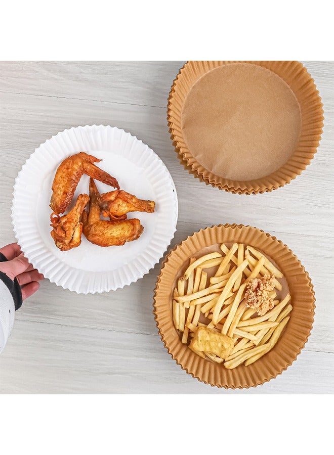 Air Fryer Disposable Paper Liner, 200 PCS Non-stick Disposable Air Fryer Liners, Food Grade Parchment Paper for Air Fryer, Oil-Proof, Water-Proof Baking Liners (6.3 Inches, White) - Image 5