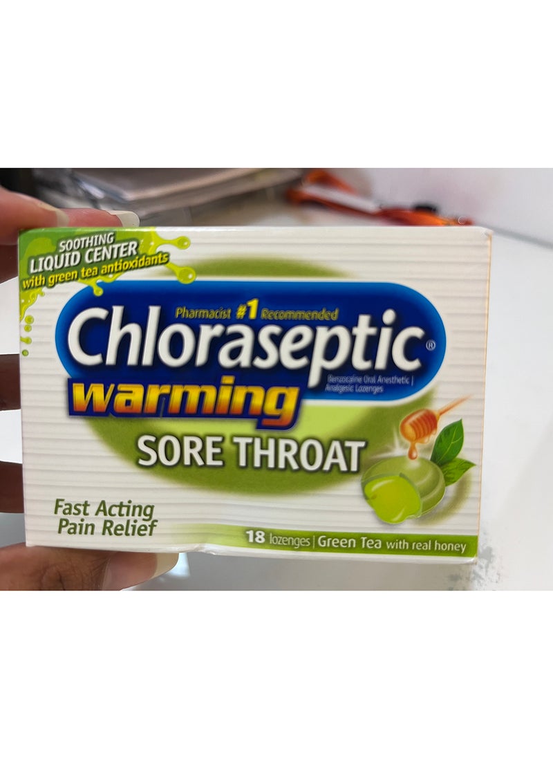 Chloraseptic Warming Sore Throat Lozenges, Honey Lemon-18'S[3X6'S Blisters]  - Image 2