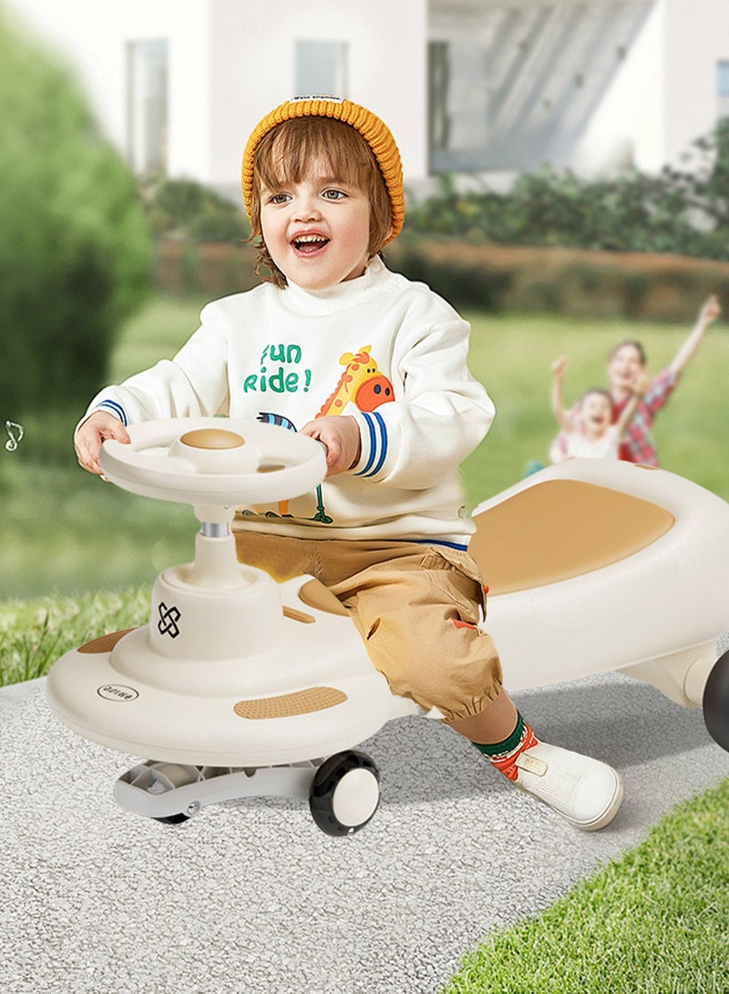 MaBaby سيارة دفع للأطفال، سيارة توازن متأرجحة مع عجلات متلألئة للمتعة في الهواء الطلق والداخلية، سيارة للأطفال من 1-3 سنوات للأولاد والبنات - Image 3