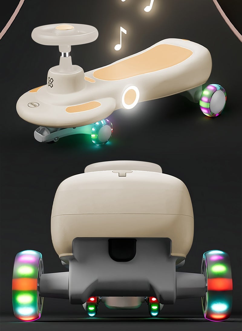 MaBaby سيارة دفع للأطفال، سيارة توازن متأرجحة مع عجلات متلألئة للمتعة في الهواء الطلق والداخلية، سيارة للأطفال من 1-3 سنوات للأولاد والبنات - Image 4