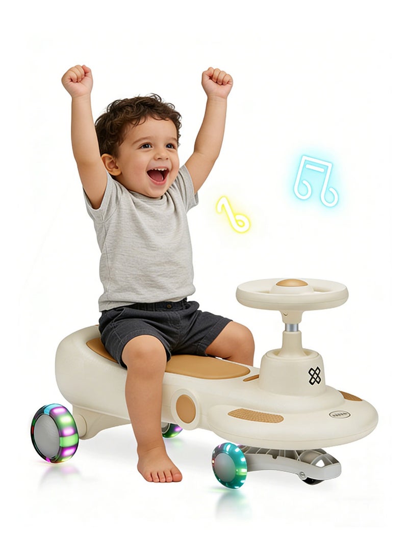 MaBaby سيارة دفع للأطفال، سيارة توازن متأرجحة مع عجلات متلألئة للمتعة في الهواء الطلق والداخلية، سيارة للأطفال من 1-3 سنوات للأولاد والبنات - Image 1