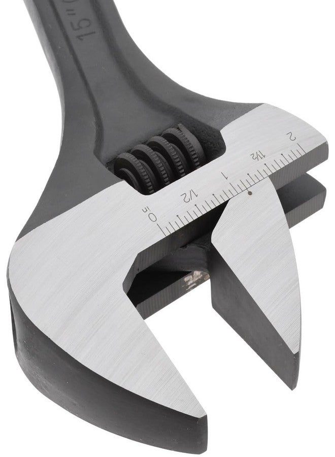 Paramount Black Oxide Vanadium Steel 15" Adjustable Wrench: 1-11/16 inch Jaw Capacity - Image 3