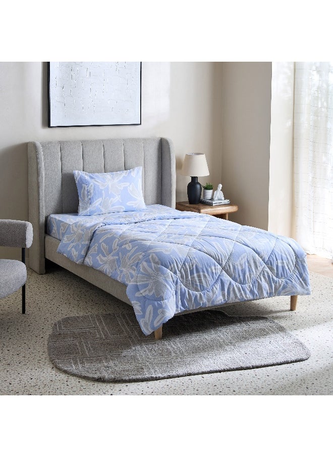 Home Box Malta Evelyn 2-Piece Printed Cotton Twin Comforter Set - 160x220 cm  - Image 2