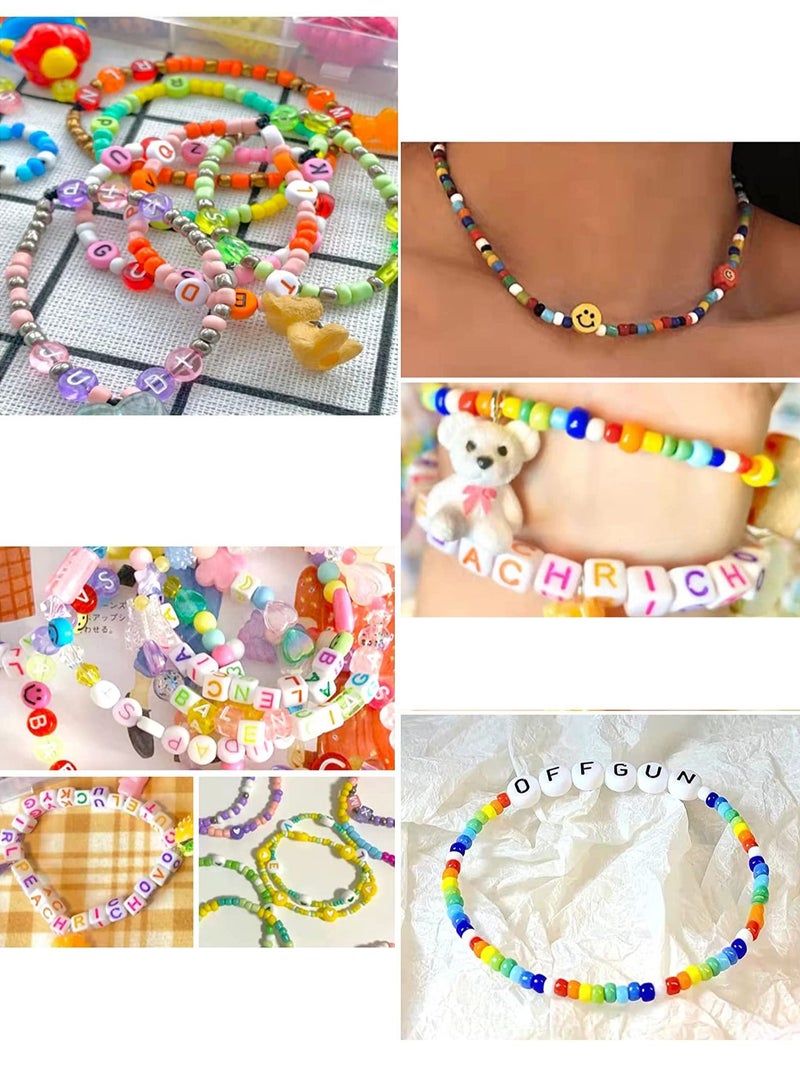 Mountain Gems Seed Beads Kit, Colors and Alphabet Letter Beads for Bracelet Jewelry Making - Image 4