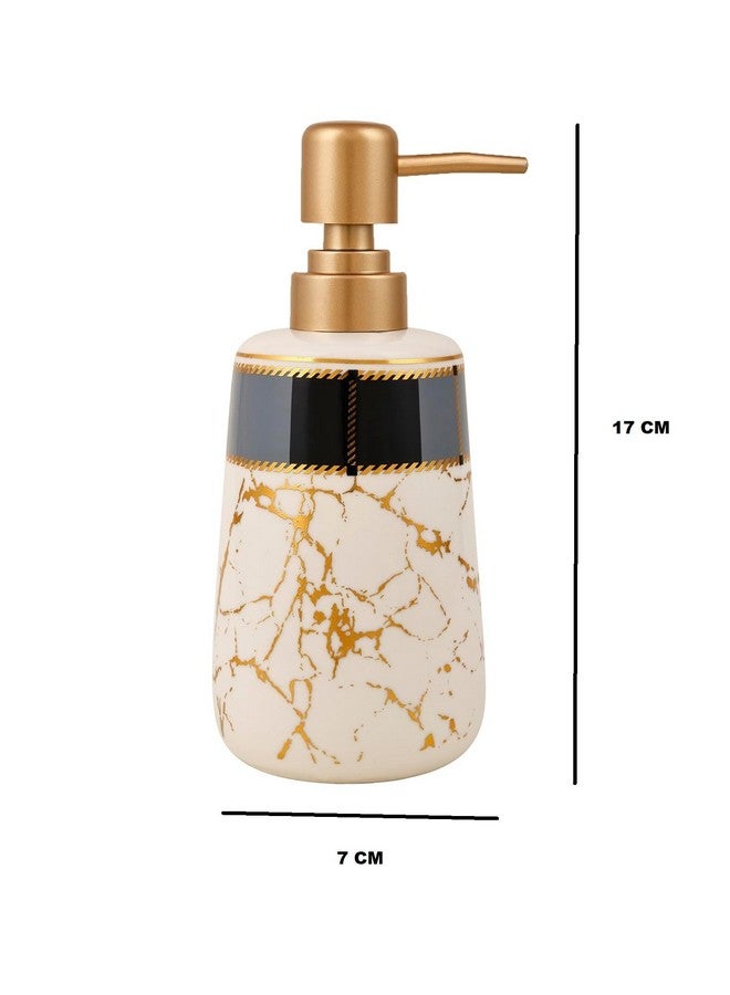 Skywalk Ceramic Bathroom Set of 4 Pieces - Soap Dispenser, Beaker/Tumbler, Soap Dish, Brush Holder for Bathroom Décor and Home Gift Set White - Image 2