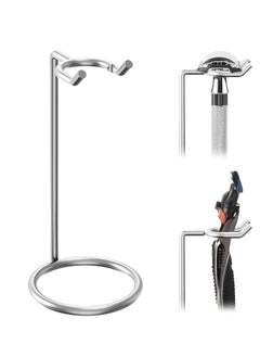 Linkidea Linkidea Stainless Steel Safety Razor Stand, Shaving Razor Holder, Deluxe Men's Travel Shaver Stand, Compatible with Long Handle Safety Razor, Fusion 5, ProShield, Mach 3 (Silver/Polished Chrome)  - Image 1
