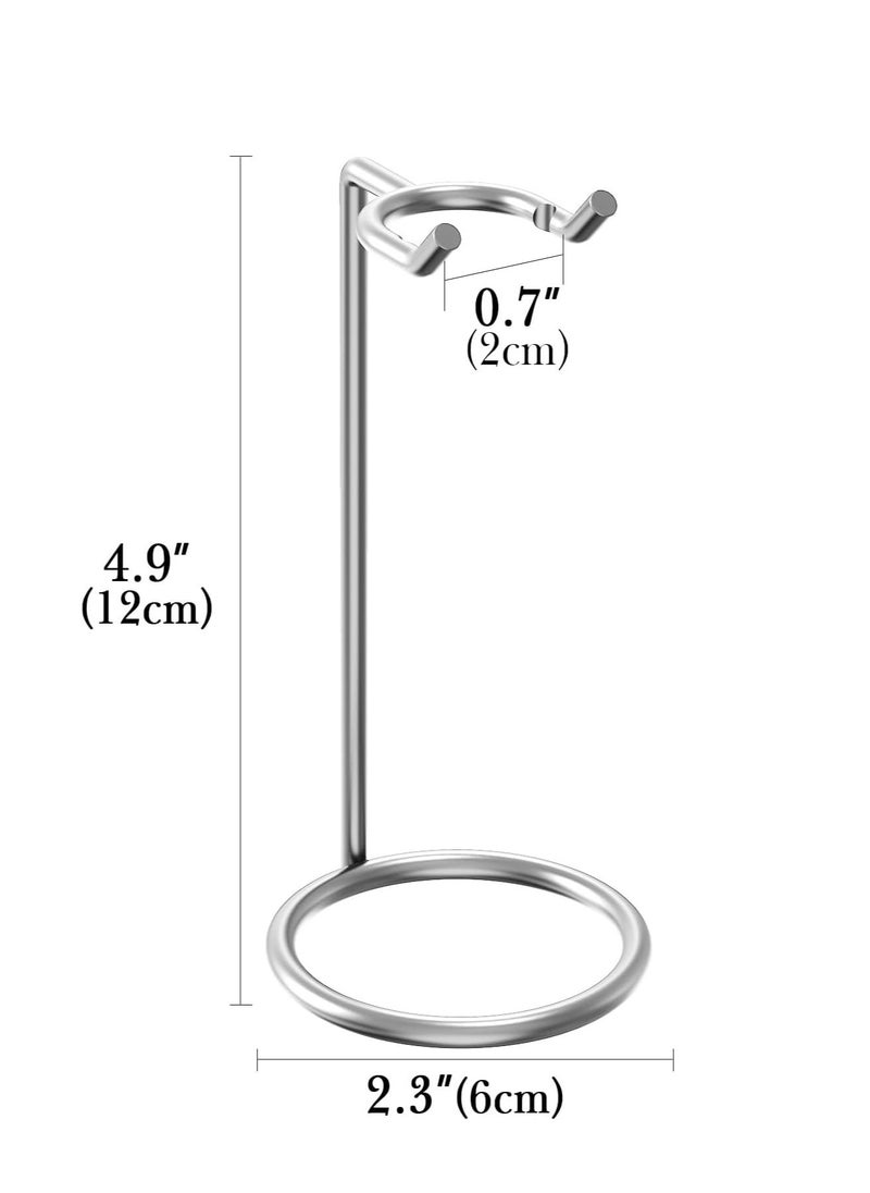 Linkidea Linkidea Stainless Steel Safety Razor Stand, Shaving Razor Holder, Deluxe Men's Travel Shaver Stand, Compatible with Long Handle Safety Razor, Fusion 5, ProShield, Mach 3 (Silver/Polished Chrome)  - Image 3