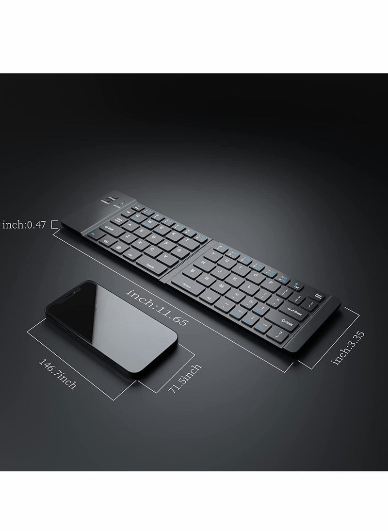Y&D - Mini Bluetooth Keyboard, Wireless Foldable Keyboard - Image 1