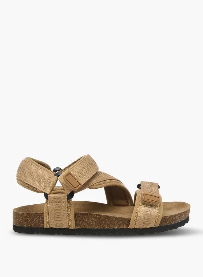 Mister Duchini Boys Textured Hook & Loop Strap Sandals