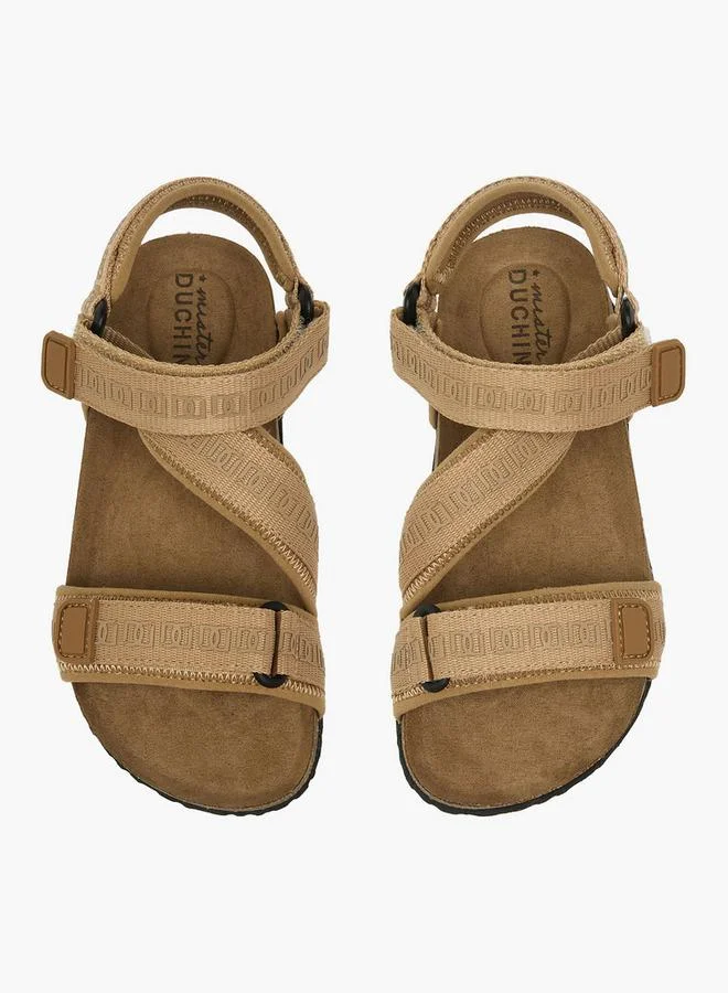 Mister Duchini Boys Textured Hook & Loop Strap Sandals