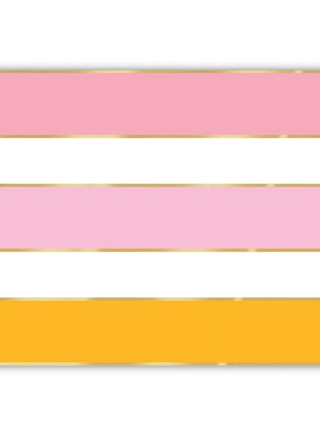 Slant Collections Disposable Paper Table Runner, 25' L x 18" W, Cabana Stripe