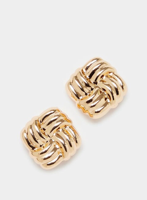 Ribbon Faux Pearl Drop Earrings