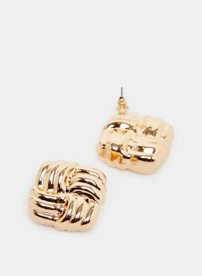 Styli Ribbon Faux Pearl Drop Earrings
