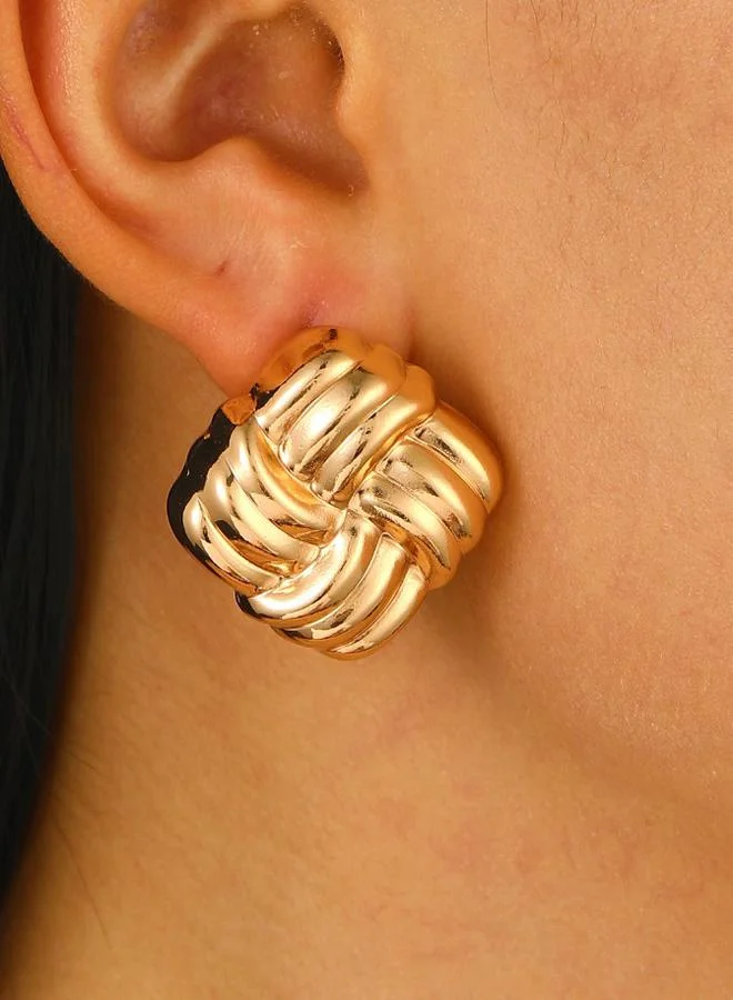 Styli Ribbon Faux Pearl Drop Earrings