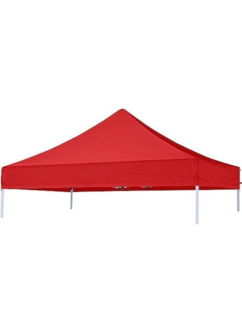 NILAND Deluxe 10x10 Feet Gazebo Premium Outdoor Retreat with Enhanced Features Only Gazebo Top Fabric Red 