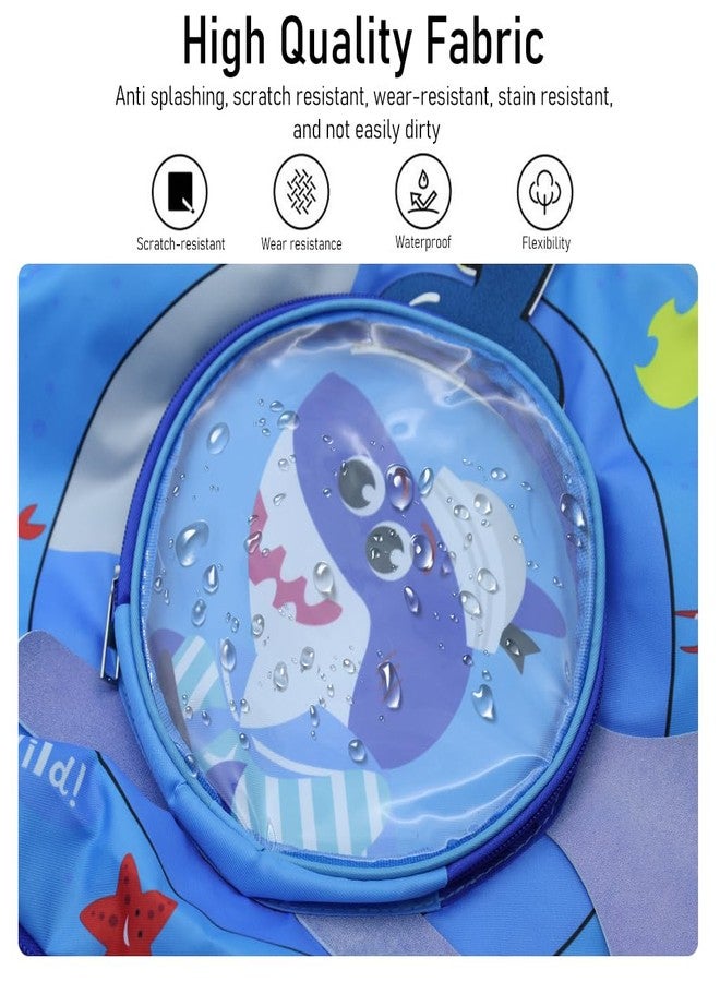 PALAY® Swimming Bag for Kids Cartoonish Print Shoulder Bag for Kids Large Capacity Backpack for Girls Boys Wet Dry Separation Drawstring Bag Beach Bag for Clothes 16.5 inches Blue - Image 5