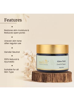 MELLOW Herbals Ayurvedic Glow Pack (50Gm) For Radiant Glow & Even Skin Tone | Papaya, Oat Grain Wheat Germ & Almond Oil | Tan Removal | Ayush Certified | Gmo, Paraben And Silicone Free  - Image 4