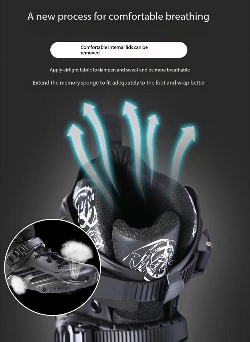 LIMOS Inline Skates 3 Wheels 110mm Roller Skate Blades for Adults Professional Outdoor Speed Skates - Image 2