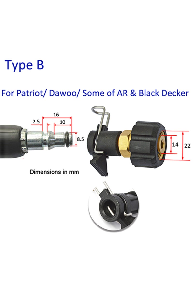 For Patriot Pressure Washer Outlet Hose Connector Converter for Bosch AR Black Decker Bort Patriot D