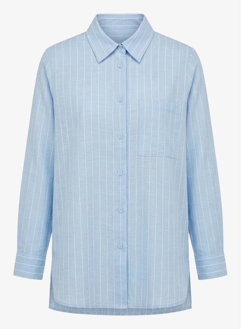 Carina Striped Linen Shirt - Image 2