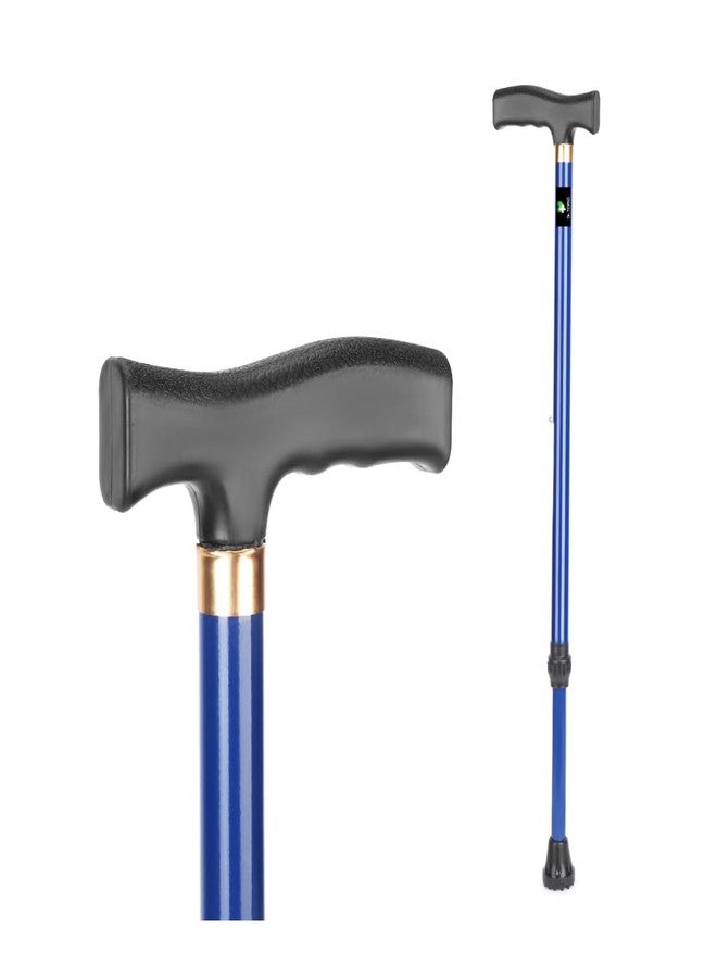 عصا المشي المساعدة النشطة من دكتور تورسو، قابلة لتعديل الارتفاع، مصنوعة من الفولاذ الطري المتين، مناسبة للرجال والنساء والمرضى وكبار السن. (أزرق) - Image 1