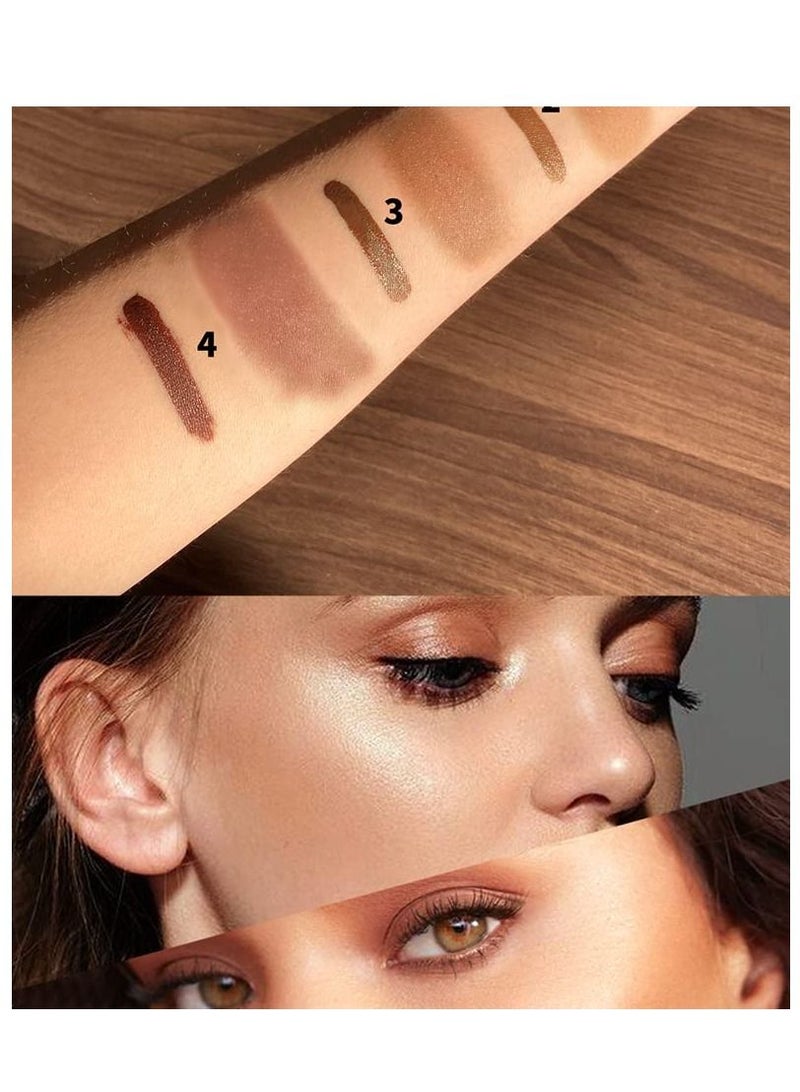 JULIA POP Luminous Bronzer Cream Highlighter Stick Shimmer Face Contour Illuminator Makeup Pearlescent Sponge Brush Head Stick Waterproof Long-lasting & Non-greasy Light Face Body Illuminator for Women  - Image 2