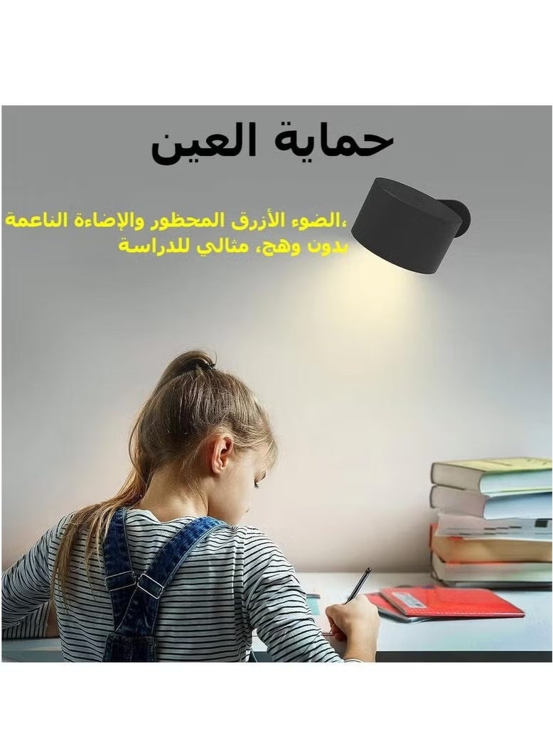 عطري مصباح حائط لاسلكي مع جهاز تحكم عن بعد، يعمل ببطارية LED 2000 مللي أمبير في الساعة، 3 درجات حرارة ألوان، كرة مغناطيسية قابلة للتعتيم، دوران 360 درجة، مصباح حائط لاسلكي لغرفة النوم بجانب السرير - Image 4