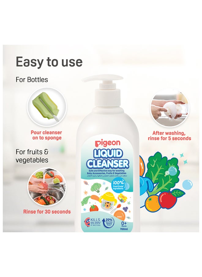 pigeon - Liquid Cleanser For Baby Bottles, Accessories, Fruits And Vegetables 700 ML, 0 Months + - Image 1