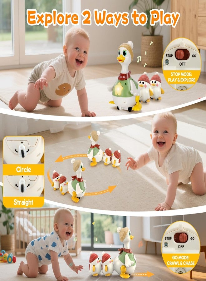 KETIEE Tummy Time Baby Toys 6-12 Months: Musical Dancing Duck Family for Babies, Little Ducks Crawling Toy Set, Interactive Duck Infant Toys for 1 2 Year Old Boy Girl Gifts Stocking Stuffers Birthday - Image 3