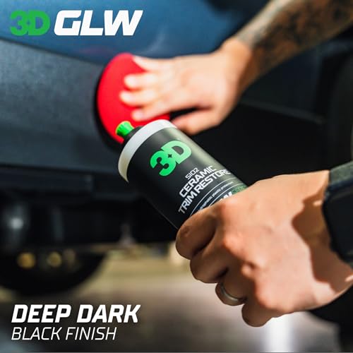 3D استعادة حواف السيراميك SiO2 ثلاثي الأبعاد، سلسلة GLW | أفضل مُجدد حواف هيدروفوبيك | استعادة، تلميع، وحماية مُعززة بـ SiO2 | يستعيد البلاستيك الأسود والفينيل | تفاصيل السيارات بنفسك | 16 أونصة - Image 4