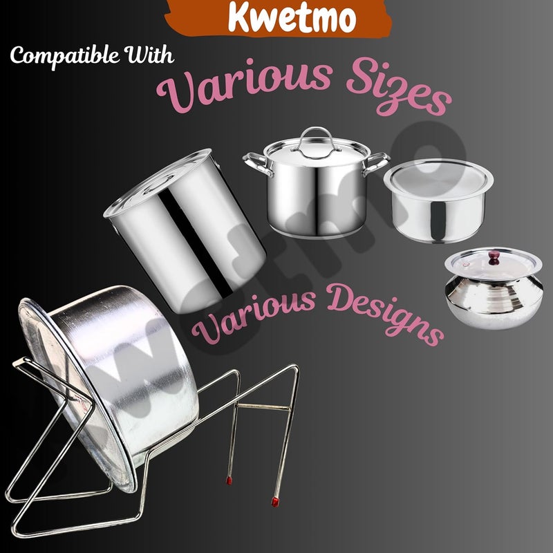 Kwetmo Rice Drainer Stand | Rice Pot Drainer Stand | Drain Stand for Rice | Stainless Steel Hands Free Rice Beans Noodle Pasta Drainer Strainer Stand - Image 5