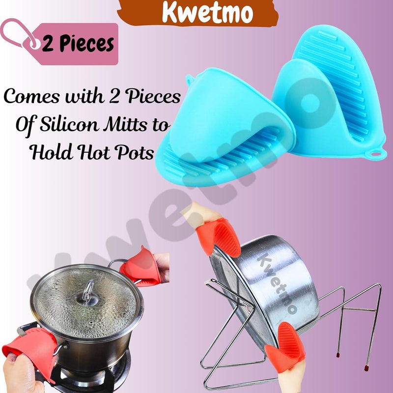 Kwetmo Rice Drainer Stand | Rice Pot Drainer Stand | Drain Stand for Rice | Stainless Steel Hands Free Rice Beans Noodle Pasta Drainer Strainer Stand - Image 2