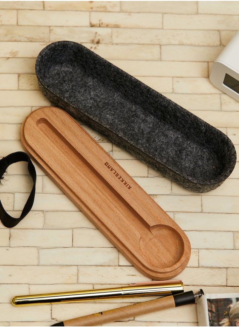 KIKKERLAND - Felt Pencil Case And Phone Stand - Image 1