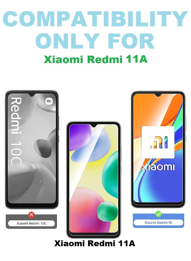 Super 2 Pieces Tempered Glass Screen Protector Clear Designed For Xiaomi Redmi 11A Full Screen Coverage And Bubble Free - Image 3