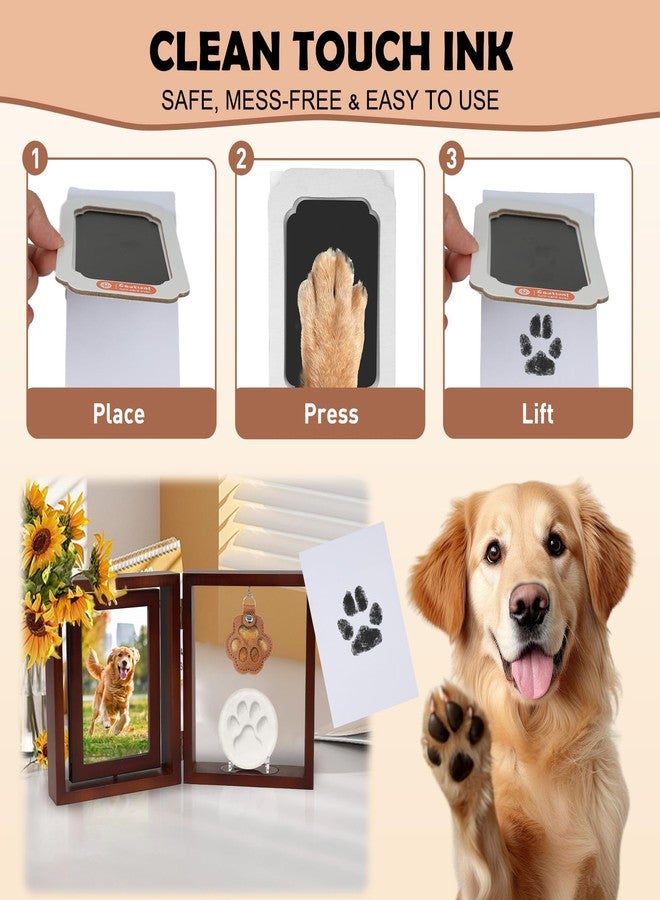 Vivifying Dog Memorial Picture Frame with Clay Kit, Keepsake to Celebrate or Remember Your Dog or Cat, Sympathy Gift for Loss of Pet, 6x4In Foldable Wooden Picture Frame - Image 5